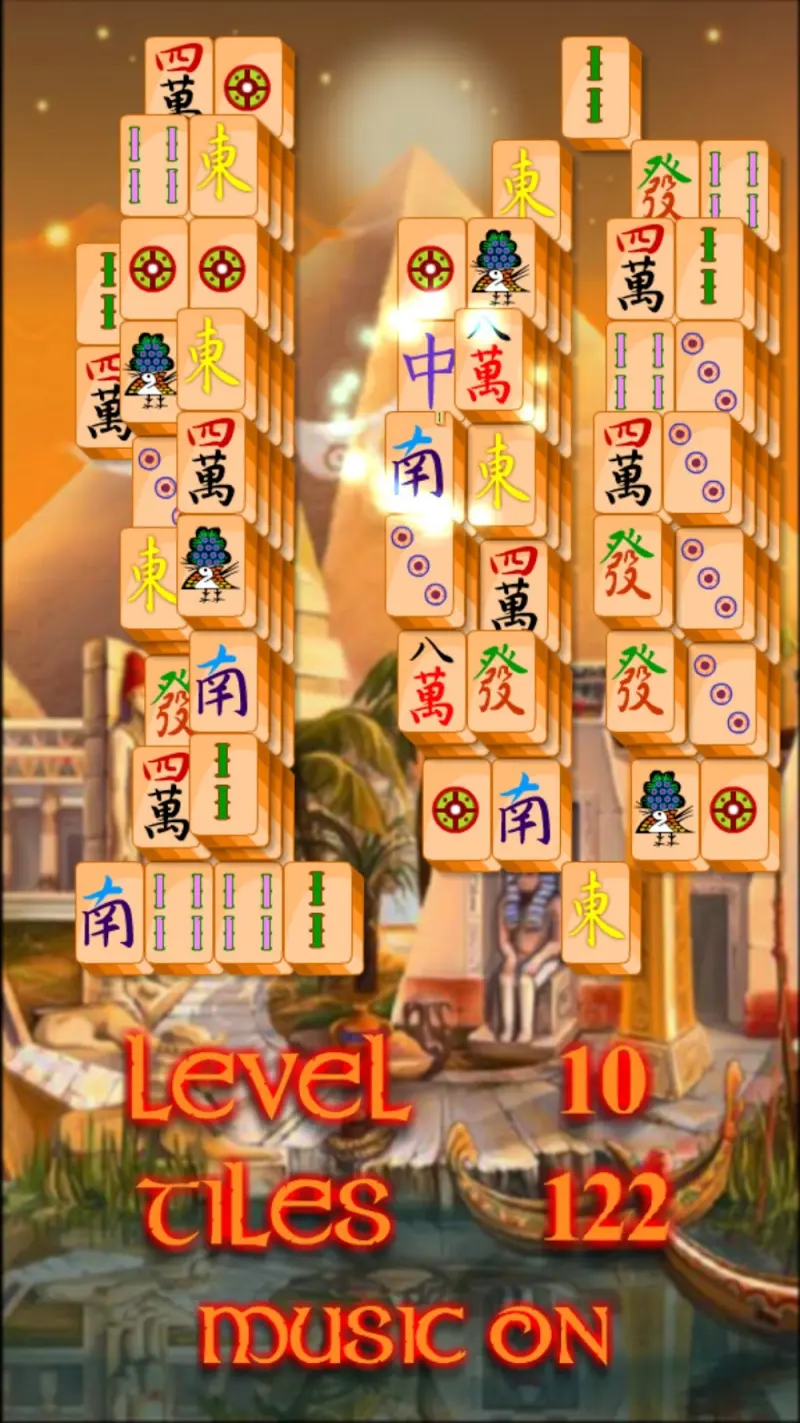 Captura de ecrã de Mahjong solitaire de Egipto